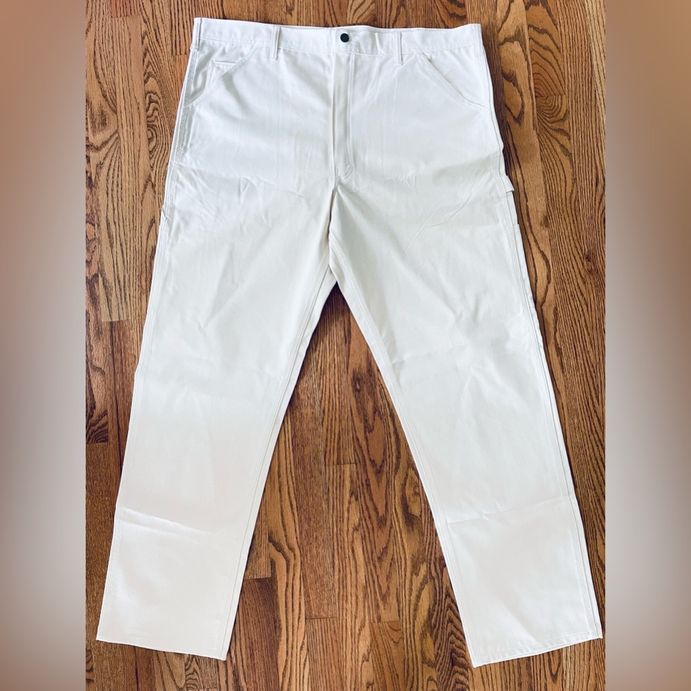 New Stan Ray Pants Mens 46x31 Carpenter Painter Speckled Off White Made in USA